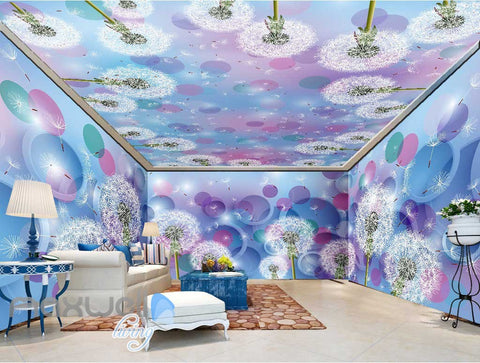 Image of 3D Dandelion Dream World Ceiling Wall Murals Wallpaper Decals Art Print IDCQW-000314