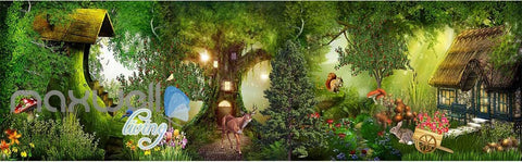 Image of 3D Fantacy Wonderland Tree House Wall Murals Wallpaper Decals Art Print IDCQW-000317