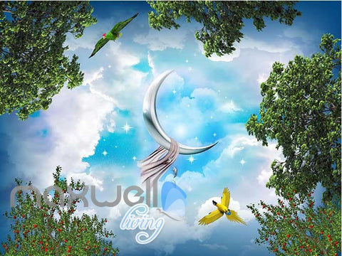 Image of 3D Fantacy Wonderland Tree House Wall Murals Wallpaper Decals Art Print IDCQW-000317