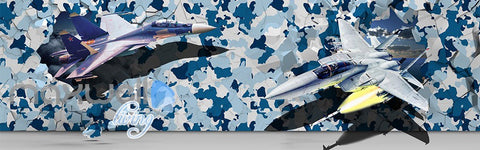 Image of 3D Fighter Plane Blue Sky Entire Room Ceiling Wall Murals Wallpaper Decals Art IDCQW-000320