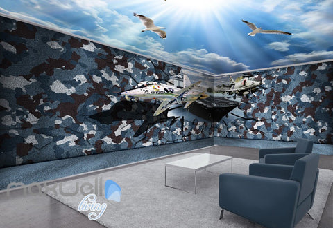 Image of 3D US Air Force Blue Sky Ceiling Wall Murals Wallpaper Decals Art Prints Decor IDCQW-000321