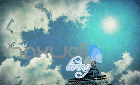 Image of 3D Paris Tower Big Ben London Painting Wall Murals Wallpaper Decals Art Print Decor IDCQW-000323