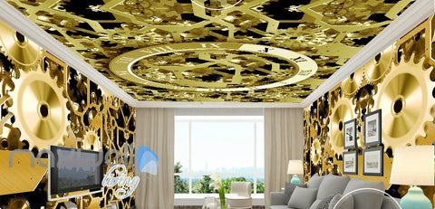 Image of 3D Watch Gear Machine Entire Room Wall Murals Wallpaper Paper Decals Art Print Decor IDCQW-000334