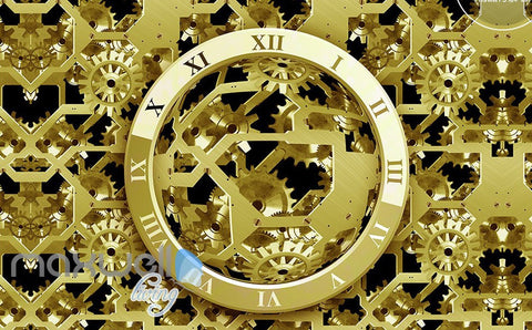 Image of 3D Watch Gear Machine Entire Room Wall Murals Wallpaper Paper Decals Art Print Decor IDCQW-000334