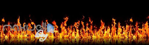 Image of 3D Fire Flame Wall Murals Wallpaper Paper Art Print Decor IDCQW-000338