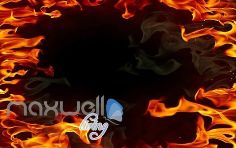 Image of custom size 3D Fire Flame Wall Murals Wallpaper Paper Art Print Decor IDCQW-000338