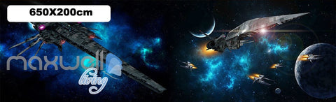 Image of 3D Star Wall Spacecraft Battle Wall Murals Wallpaper Paper Art Print Decor IDCQW-000340