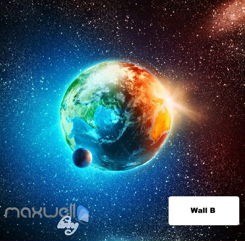 Image of custom size 3D Earth Planets Universe Wall Murals Wallpaper Art Print Decor IDCQW-000364