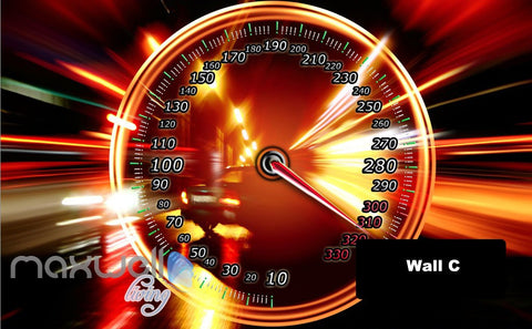 Image of 3D Racing Car wheels Wall Murals Wallpaper Art Print Decor IDCQW-000366