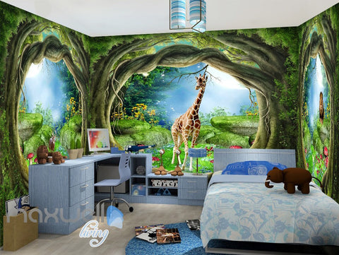 Image of 3D Wonder Land Hole View Wall Murals Wallpaper Paper Art Print Decor IDCQW-000372
