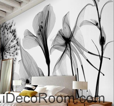 Image of Transparent Dandelion Flowers Modern 000005 Wallpaper Wall Decals Wall Art Print Mural Home Decor Gift Office Business