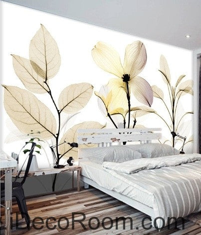 Image of Watercoler white flower illustration IDCWP-000034 Wallpaper Wall Decals Wall Art Print Mural Home Decor Gift