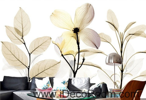 Image of Watercoler white flower illustration IDCWP-000034 Wallpaper Wall Decals Wall Art Print Mural Home Decor Gift