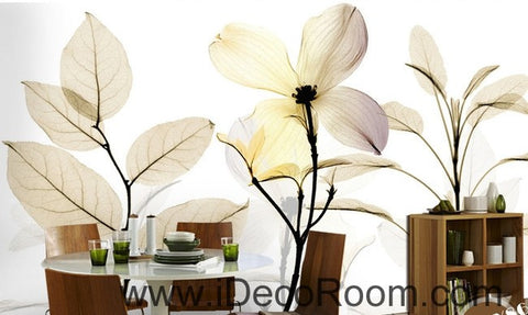 Image of Watercoler white flower illustration IDCWP-000034 Wallpaper Wall Decals Wall Art Print Mural Home Decor Gift