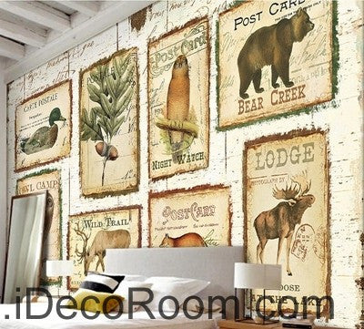 Image of Old stamp IDCWP-000050 Wallpaper Wall Decals Wall Art Print Mural Home Decor Gift