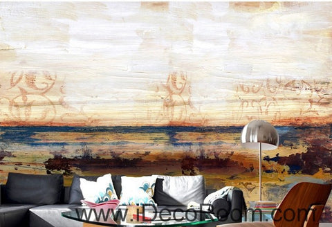 Image of Abstract Beach Ocean IDCWP-000071 Wallpaper Wall Decals Wall Art Print Mural Home Decor Gift