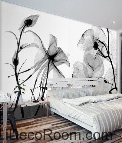 Image of Transparent Flower Petals IDCWP-000079 Wallpaper Wall Decals Wall Art Print Mural Home Decor Gift