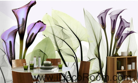 Image of A beautiful dream fresh and romantic Purple flowers in full bloom wall art wall decor mural wallpaper wall IDCWP-000108