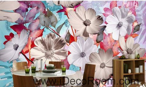 Image of A beautiful dream of fresh and in full bloom Gesang flowers overlap painting wall art wall decor mural wallpaper wall IDCWP-000119