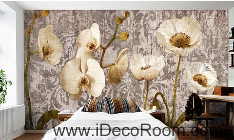 Image of A beautiful dream golden golden abstract birch forest forest forest wall art wall decor mural wallpaper wall IDCWP-000157