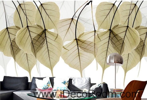 Image of Beautiful dream to do the old retro transparent small round leaves overlapping wall art wall decor mural wallpaper wall IDCWP-000169