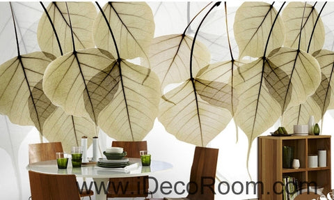 Image of Beautiful dream to do the old retro transparent small round leaves overlapping wall art wall decor mural wallpaper wall IDCWP-000169