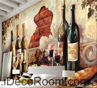 Image of Retro oil painting effect wall art wall decor mural wallpaper wall IDCWP-000204