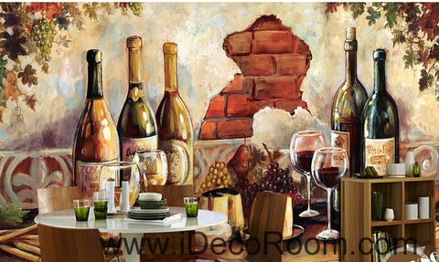 Image of Retro oil painting effect wall art wall decor mural wallpaper wall IDCWP-000204