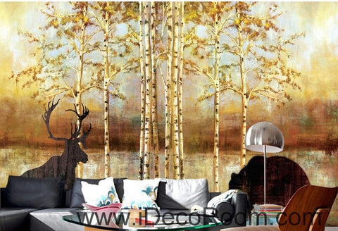 Image of Beautiful dream golden tree wall art wall decor mural wallpaper wall IDCWP-000207
