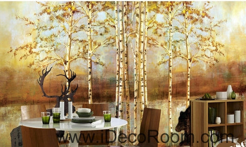 Image of Beautiful dream golden tree wall art wall decor mural wallpaper wall IDCWP-000207