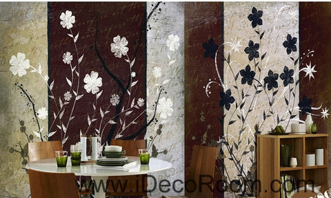 Image of European Style Retro Floral Floral Floral oil painting effect wall art wall decor mural wallpaper wall IDCWP-000215