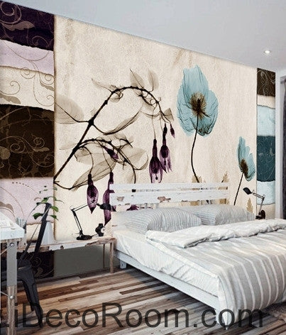 Image of Beautiful dream fresh blue bloom lantern flowers poppy flowers transparent flowers IDCWP-000222