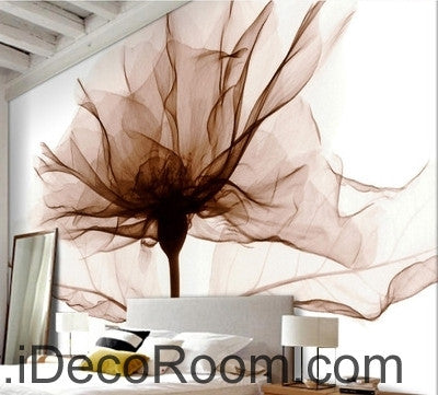 Image of Beautiful dream retro to do the old bloom lily flowers transparent wall art wall decor mural wallpaper wall IDCWP-000260