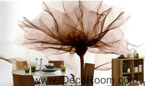 Image of Beautiful dream retro to do the old bloom lily flowers transparent wall art wall decor mural wallpaper wall IDCWP-000260