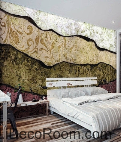 Image of Retro to do the old abstract lines Patterns of the oil painting effect wall art wall decor mural wallpaper wall IDCWP-000266