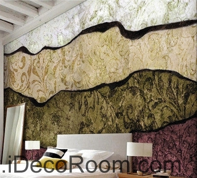 Image of Retro to do the old abstract lines Patterns of the oil painting effect wall art wall decor mural wallpaper wall IDCWP-000266