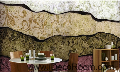 Image of Retro to do the old abstract lines Patterns of the oil painting effect wall art wall decor mural wallpaper wall IDCWP-000266