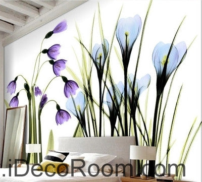 Image of Beautiful dream fresh romantic purple blue tulip orchid transparent flowers IDCWP-000272
