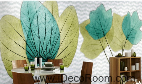 Image of Beautiful dream fresh green transparent small round leaves overlapping wall art wall decor mural wallpaper wall IDCWP-000274