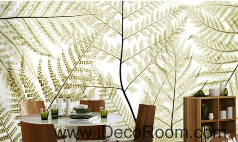 Image of Beautiful dream retro old ferns transparent leaves wall art wall decor mural wallpaper wall IDCWP-000280