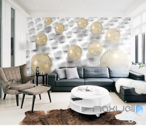 Image of 3D Modern Abstract Sphere 5D Wall Paper Mural Art Print Decals Office Decor IDCWP-3DB-000002