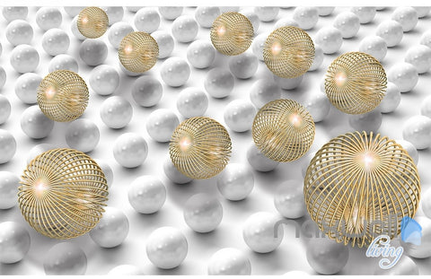 Image of 3D Modern Abstract Sphere 5D Wall Paper Mural Art Print Decals Office Decor IDCWP-3DB-000002