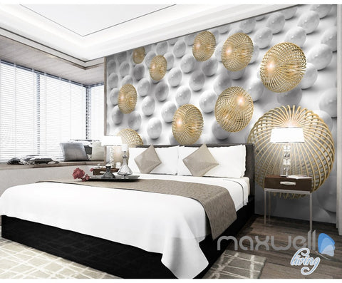 Image of 3D Modern Abstract Sphere 5D Wall Paper Mural Art Print Decals Office Decor IDCWP-3DB-000002