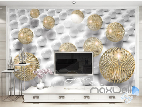 Image of 3D Modern Abstract Sphere 5D Wall Paper Mural Art Print Decals Office Decor IDCWP-3DB-000002