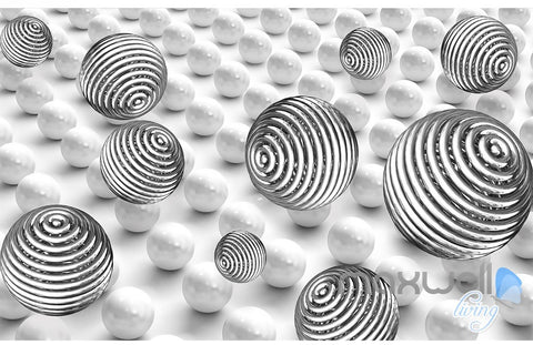 Image of 3D Line Sphere Ball 5D Wall Paper Mural Modern Art Print Decals Room Decor IDCWP-3DB-000006