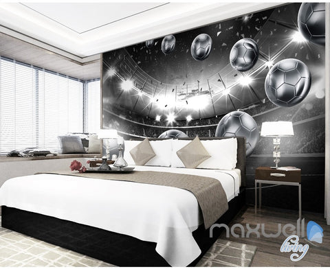 Image of 3D Footbal Soccer Stadium Wall Paper Mural Art Print Decals Business Decor IDCWP-3DB-000011