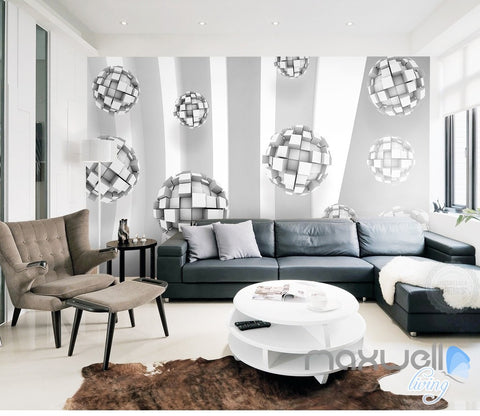 Image of 3D Blocks Ball 5D Wall Paper Mural Art Print Decals Business Office Decor IDCWP-3DB-000012