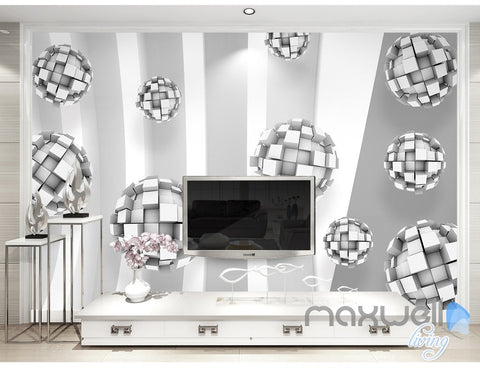 Image of 3D Blocks Ball 5D Wall Paper Mural Art Print Decals Business Office Decor IDCWP-3DB-000012