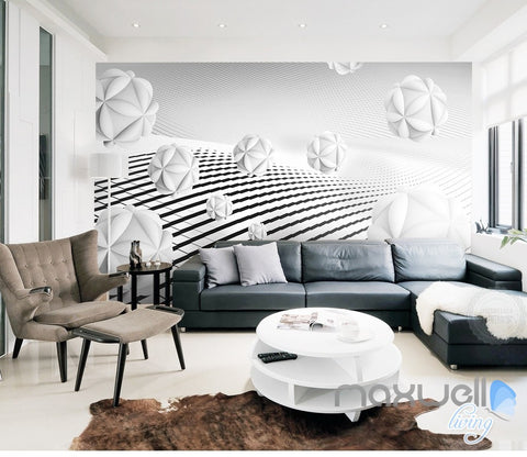 Image of 3D Puzzle Ball 5D Wall Paper Mural Modern Art Print Decals Business Decor IDCWP-3DB-000016