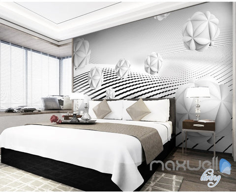 Image of 3D Puzzle Ball 5D Wall Paper Mural Modern Art Print Decals Business Decor IDCWP-3DB-000016